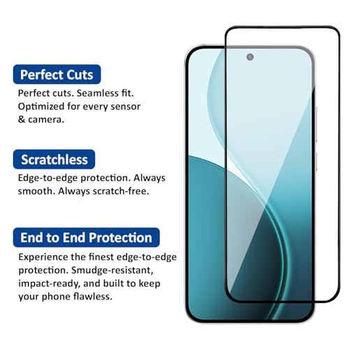 Image of Military-Grade Gorilla Tempered Glass for Oppo Reno 13 / Reno 14 / 14F / Reno 15 /15F / 15C / Oppo F31 / F31 Pro /Realme 15T | 9H Hardness, Edge-to-Edge, Bubble-Free [Pack of 1]