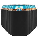 Blank Beer Can Coolers Sleeves (30-Pack) Soft Insulated Beer Can Cooler Sleeves - HTV Friendly Plain Black Can Sleeves for Soda, Beer & Water Bottles - Blanks for Vinyl Projects Wedding Favors & Gifts