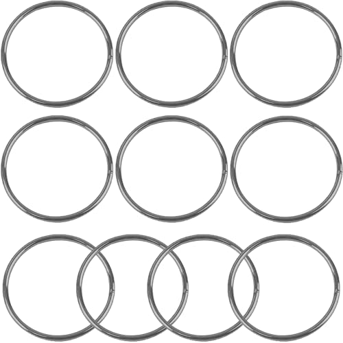 Anneaux en métal pour macramé BetterJonny noirs de 17,8 cm pour attrape-rêves x10