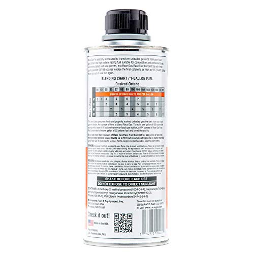 Image of Race Gas 100016 Race Fuel Concentrate Increases Gasoline Up to 105 Octan