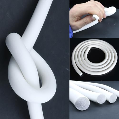 Silikon-Schaumstoff-Dichtungsstreifen, weich, langlebig, für selbstgemachte Dichtungen, Pads und Schaumstoffschläuche, 15 mm Ø x 2 m