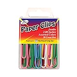 Pencil Grip The Classics 2.0 Inch Paper Clip, Assorted Colors, 30 Count Box (TPG-238)