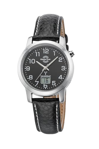 Master Time Funk Quarz Damen Uhr Analog-Digital mit Leder Armband MTLA-10577-24L
