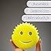 Scrub Daddy Original Dish Sponge Twin Pack, Smiley Face Sponges for Cleaning & Washing Up - Multipack Kitchen Non Scratch Scourers with FlexTexture Firm & Soft Scrubbing, Dishwashing Scrubber - Yellow