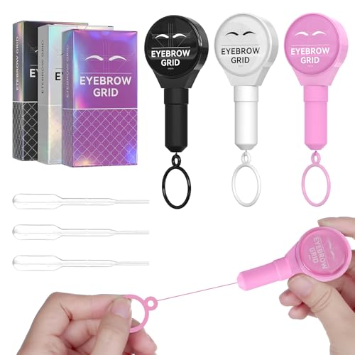 Charme Princesse Brow Mapping String (Ten Thousand Lines Can Be Drawn) Premium Eyebrow Mapping String Kit - Black&White&Pink Pro Mapping String for Brow and Lip Measuring(23.6 inch) TA633-3