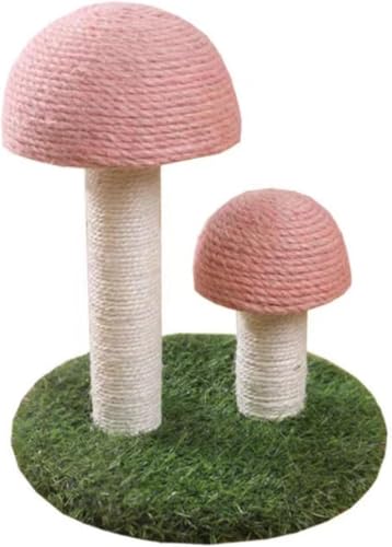 CokBlu キノコ型キャットツリー リス・猫用スクラッチポール 耐磨耗無粉スクラッチボード 猫おもちゃ 攀爬休息両用 ペット磨爪補助 安全無害素材 室内ペット家具に適する?