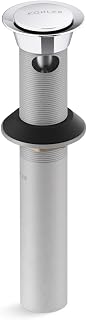 KOHLER K-25322-CP Bathroom Sink Clicker Drain with Tailpiece & Overflow, Premium Durable Metal, Corrosion Resistant, Polished Chrome