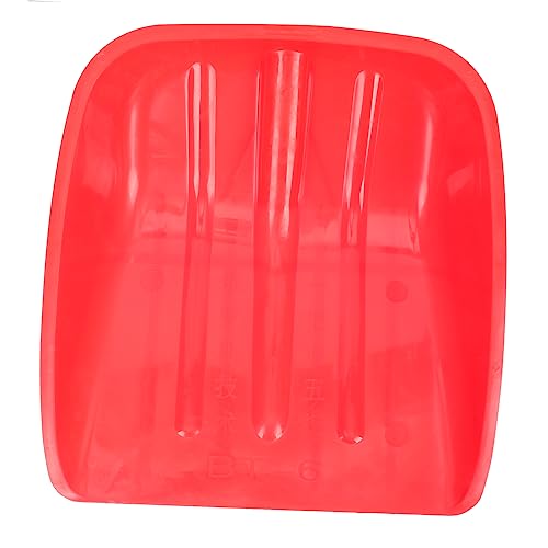 ANDRESLAD Pala para Nieve y Granos Multiusos para Exterior, Cabezal De Plástico Rojo De 40x35 Cm, Pala Reforzada y Duradera Adecuado para Quitar Nieve y Transportar Alimentos
