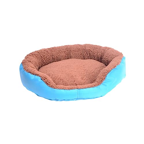 HEMOTON Cozy Round Pet Bed For Dogs and Cats Soft Plush Sleeping Mat For Small Pets Comfortable Pet House