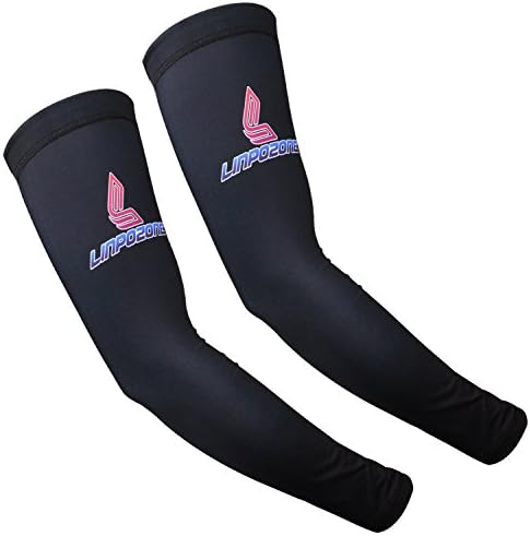 LINPOZONE Cool Sleeves for Men - UV Sun Protection Cooling Arm Sleeves for Cycling, Golf, Running, and Sports, 2 Pairs