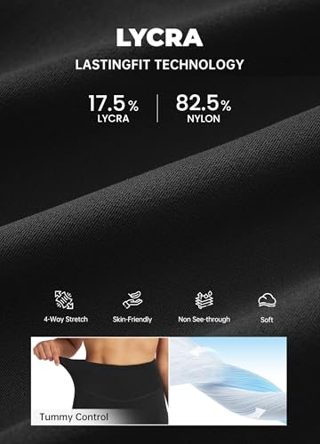 Willit Women's Biker Shorts High Waisted Workout Yoga Running Volleyball Spandex Shorts 5''3