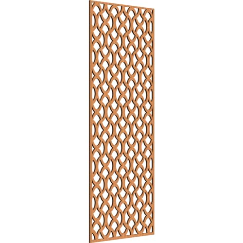 Image of 25 3 /8 inchW x 64 3 /8 inchH x 3 /8 inchT Resort Decorative Fretwork Wood Wall Panels, Cherry