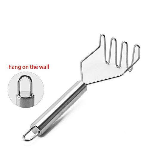 Potato Mashers, Potato Masher Stainless Steel Professional Kitchen Cooking Utensil Non Slip Handle Vegetable Masher Ricer - Image 2