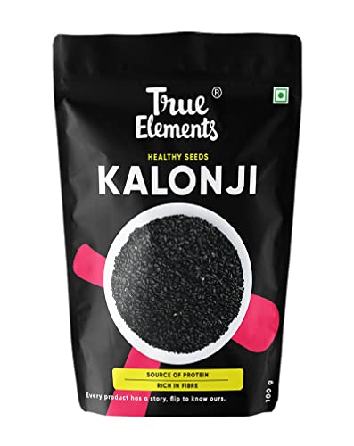 True Elements Kalonji Seeds 100g - Nigella Seeds | Seeds for Hair Growth | 100% Natural | Culinary Spice | Health Benefits | Gluten-Free | Source of Antioxidants | Kala Jeera