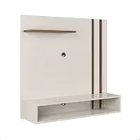 Painel Suspenso Para TV Até 32 Polegadas Light Com Nicho (OFF WHITE FREIJÓ)