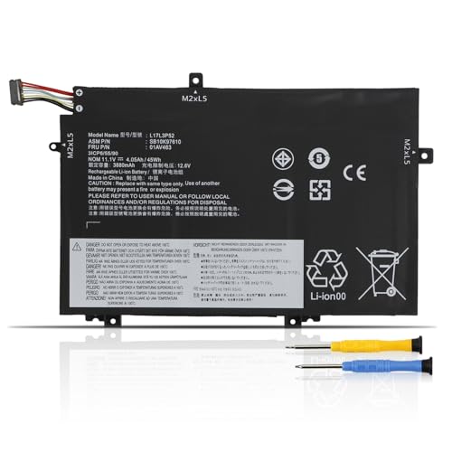 L17L3P52 L17C3P52 Laptop Akku Compatible with Lenovo ThinkPad L480 L490 L580 L590 L14 L15 2020 2021 G1 G2 Gen 1 2 01AV463 01AV464 01AV465 01AV466 L17M3P53 SB10K97610 SB10K97611 SB10K97612 5B10W13894