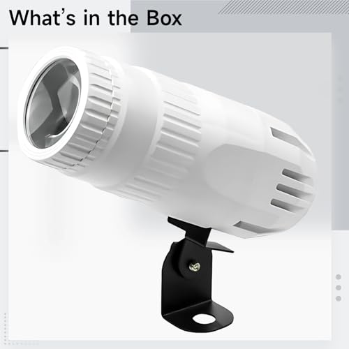 Luz para bola espejada RGBW 4 en 1, luz LED súper brillante para bolas de discoteca, 5,7 x 18 x 8 cm, luces para fiestas interiores, incluye control remoto, color blanco miniatura 2