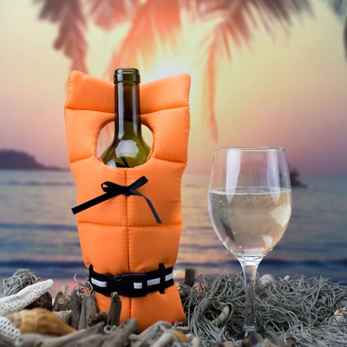 Contenedor de bebidas de viaje – Elegante de vino naranja portátil, recipiente aislante ligero con correa de transporte | Contenedor de bebidas reutilizable para camping, playa, senderismo y - imagen 4