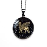 lamassu, sumerian pendant, zoroastrian necklace, zoroastrian pendant, sumerian necklace