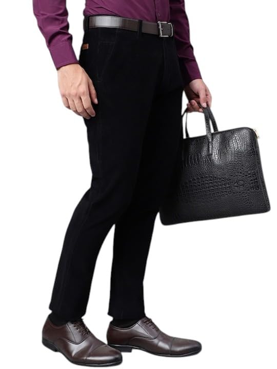 Hancock Men Corduroy Formal Trousers
