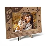 Bonus Mom Gifts from Daughter Son, Mom Picture Photo Frame, Bonus Mom Gifts for Mother's Day, Mom Birthday Gifts, Bonus Mom Wooden Picture Frame for 4 × 6Inch Photo(Brown-BONUS MOM)