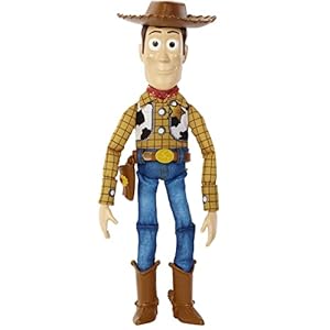 Mattel Disney Pixar Toy Story Roundup Fun Woody Large Talking Posable Figure, 12 Inches Tall with 20 Phrases Authentic Detail, Fabric Plush & Plastic