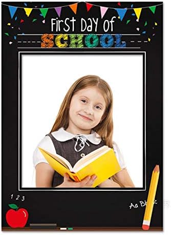 Miniatura 2 de SWYOUN Negro Primer día de escuela Regreso a la escuela Fiesta Photo Booth Selfie Frame