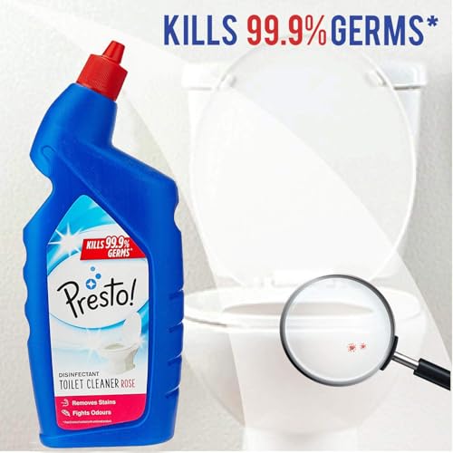 Image of Amazon Brand - Presto! Disinfectant Toilet Cleaner, Rose - 1 L