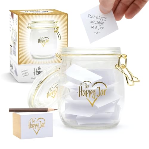 CKB LTD The Happy Jar Glasdose 'A Year of Happiness and Daily Positivity', einzigartiges Geschenk