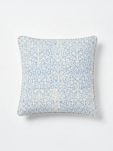 Image of Ashva Hand Block Print Cushion Covers | Size - 16 x 16 Inches | 100% Cotton Fabric | Decorative Throw Pillow Covers for Sofa, Bed & Living Room | Soft & Durable Jaipuri Cushion Cover | Set of 2