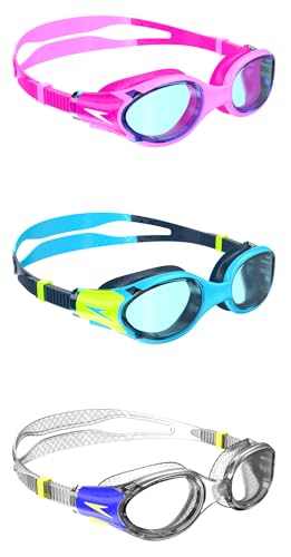 Image of Speedo Unisex Kids Biofuse 2.0 Swimming Goggles for Boys and Girls | Anti Fog Coated Lens | 100% UV Protection | Super Soft Leak Free Seals