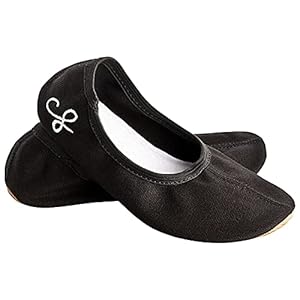 Siegerertreppchen® turnkschoenen katoen zwart (maat 26-35) gymschoenen voor meisjes & jongens. Ademende en slipvrije…