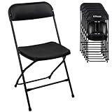 SELECTSHOP Set De Sillas Plegables De Plástico Reforzadas con Estructura De Acero 80 X 39 cm Silla para Eventos Resistente...