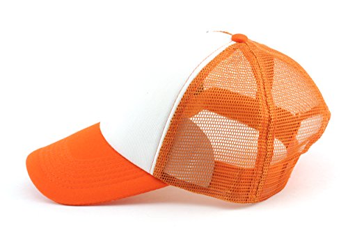 Image of NYFASHION101 Plain Mesh Trucker Hat - Breathable 6-Panel Daily Snapback Cap, Customizable Ideal for DIY Embroidery & Patches