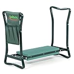 Unibos Heavy Duty Garden Kneeler Seat with Handles & Tools Bag - Multi-Use Foldable EVA Foam Padded Garden Kneeler - Lightweight Kneeling Stool for Gardening - Portable Garden Kneeler Seat