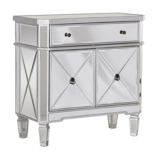 Powell Mirrored 1-Drawer, 2-Door Console