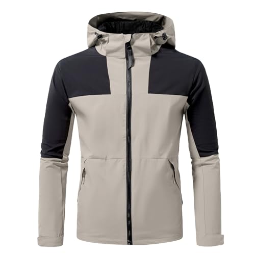 Generisch - Veste d'équitation pour homme - Veste d'équitation multifonction hardshell, Kaki-1., L