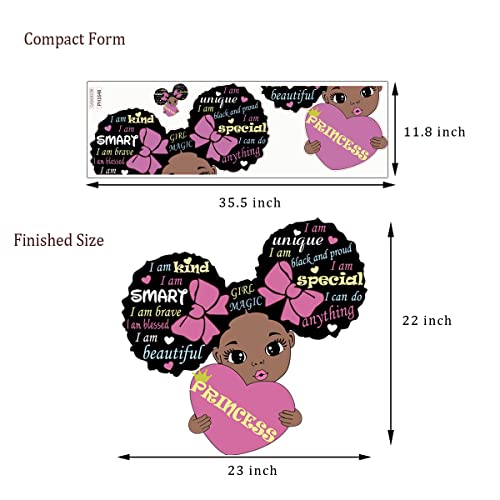 Adhesivo de pared inspirador Black Girl Magic color brillante miniatura 6