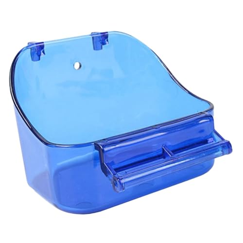 ifundom Box Bird Bath Box Parrot Feeding Basin Pet Bathtub Bird Shower Cockatiel Cage Parakeet Bird Bath for Parrots Bird Tub Hanging Bird Bath Birdcage Accessories Blue