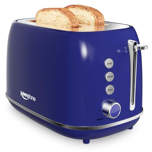 Toaster 2 Slice Keenstone Retro Stainless Steel Toaster