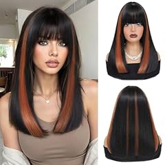 Brown with Black Bangs