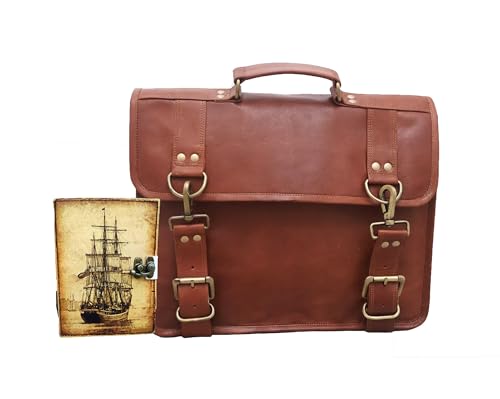 Bolsa mensageiro de couro genuíno de 28 x 38 cm, bolsa tiracolo vintage para laptop e tablets para homens e mulheres