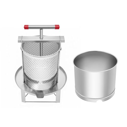 3.3 Gallon Fruit Press Manual Hydraulic Honey Press Extractor Juice Making for Apple/Grape/Vegetables Manual Hydraulic Jack with 9inch Diameter Press Plate