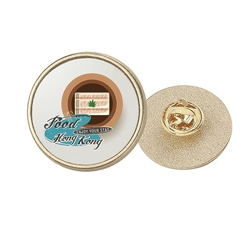 Broche ronde en métal doré sushi de Hong Kong pour vos soirées japonaises