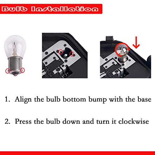 Getfarway Passenger Right Tail Lights Bulb Socket Panel & Plug Connector & Three Bulbs 63217313044 Compatible With Bmw 3-Series 320I 328I 335I 328D 2012 2013 2014 2015 Rear Light Lamp Repair Board Kit #TOP3