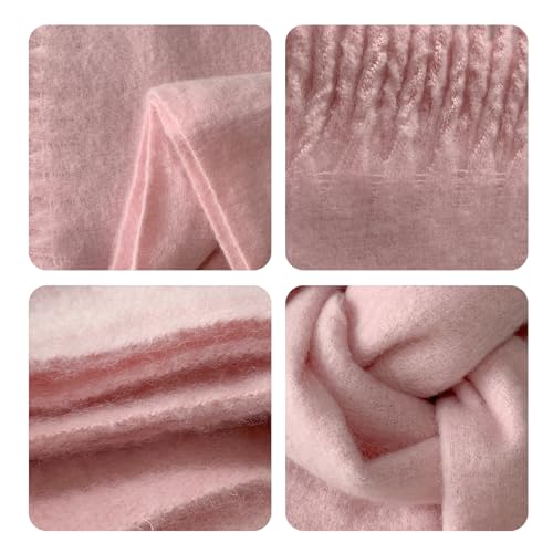 Winter Scarf for Women Big Chunky Scarf Solid Warm Soft Oversized Thick Blanket Scarves Shawl Cashmere Feel4