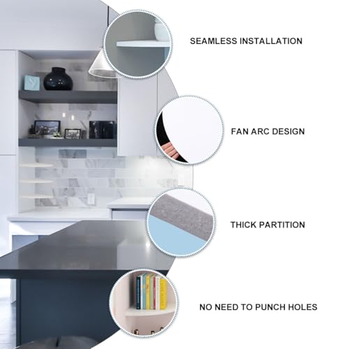 Estante de esquina triangular YARNOW de PVC blanco para almacenamiento de pared 8
