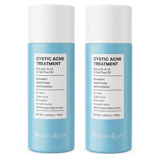 Image of BellamiLuxx Cystic Acne Treatment for Face: Hormonal Acne Treatment Cream for Teens & Adults - Salicylic Acid & Tea Tree Oil Pimple Spot Remover - Anti-Acne Moisturizer Reduces Redness, Blemishes