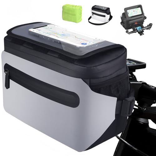 LEMEGO Wasserdicht Lenkertasche Fahrrad mit Adapter für E Bike und Fahrrad...