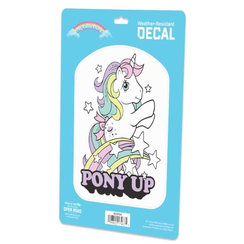 Image of Hasbro My Little Pony Pony Up Adhesive Vinyl Decal | Fun Character Sticker for Laptop or Water Bottle